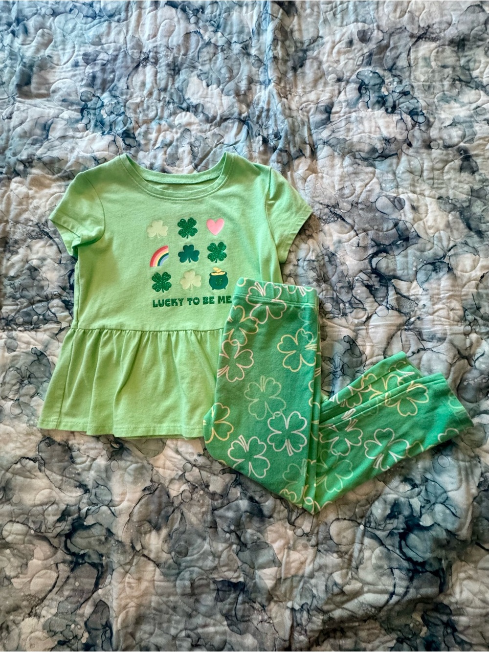 Kids Green Shamrock Set - Lucky To Be Me